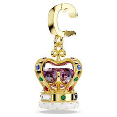 Minions Crown charm Mixed cuts, Multicolored, Gold-tone plated