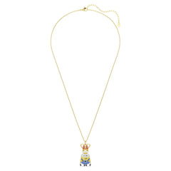 Minions King Bob pendant Pavé, Multicolored, Gold-tone plated