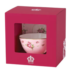 Royal Albert New Country Roses Pink Vintage Teacup & Saucer