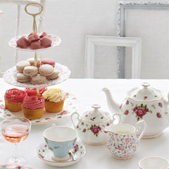 Royal Albert New Country Roses White Vintage 3-tier Cake Stand