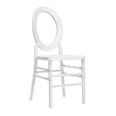 O Back Dining Chair - White RENTAL