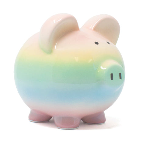 Piggy Bank Rainbow Ombre Boss Hog 13"