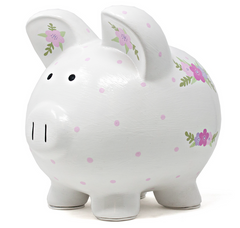 Pink Bohemian Piggy Bank