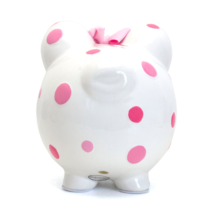 Pink Multi-Dot Piggy Bank