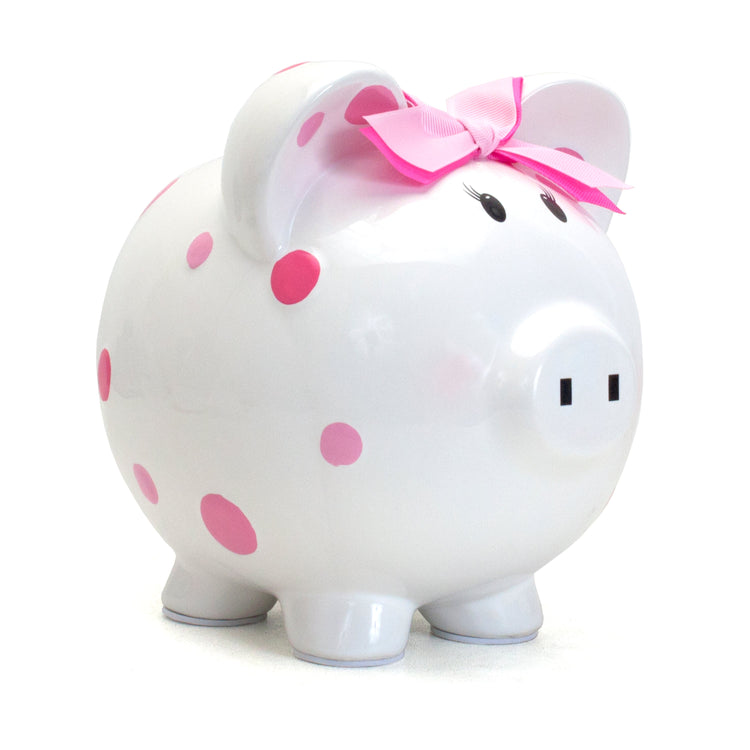 Pink Multi-Dot Piggy Bank