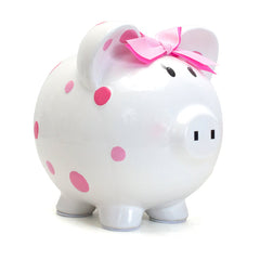 Pink Multi-Dot Piggy Bank