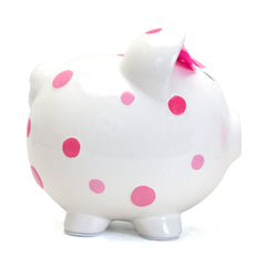 Pink Multi-Dot Piggy Bank