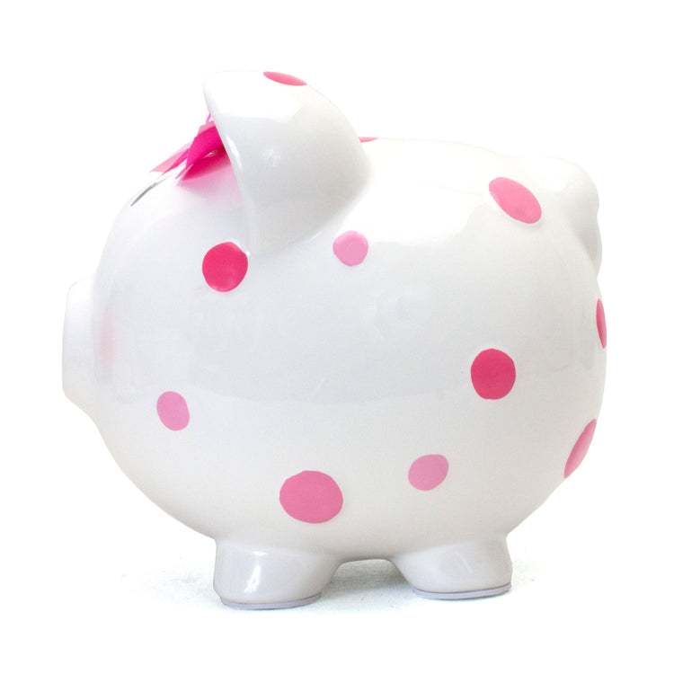 Pink Multi-Dot Piggy Bank