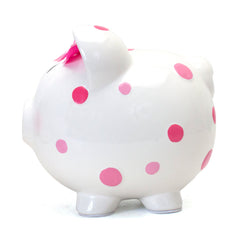 Pink Multi-Dot Piggy Bank