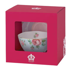 Royal Albert Polka Blue Vintage Teacup & Saucer Boxed Set