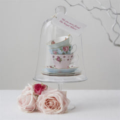Royal Albert Polka Blue Vintage Teacup & Saucer Boxed Set