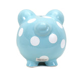 Polka Dot Piggy Bank Blue