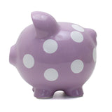 Polka Dot Piggy Bank Purple