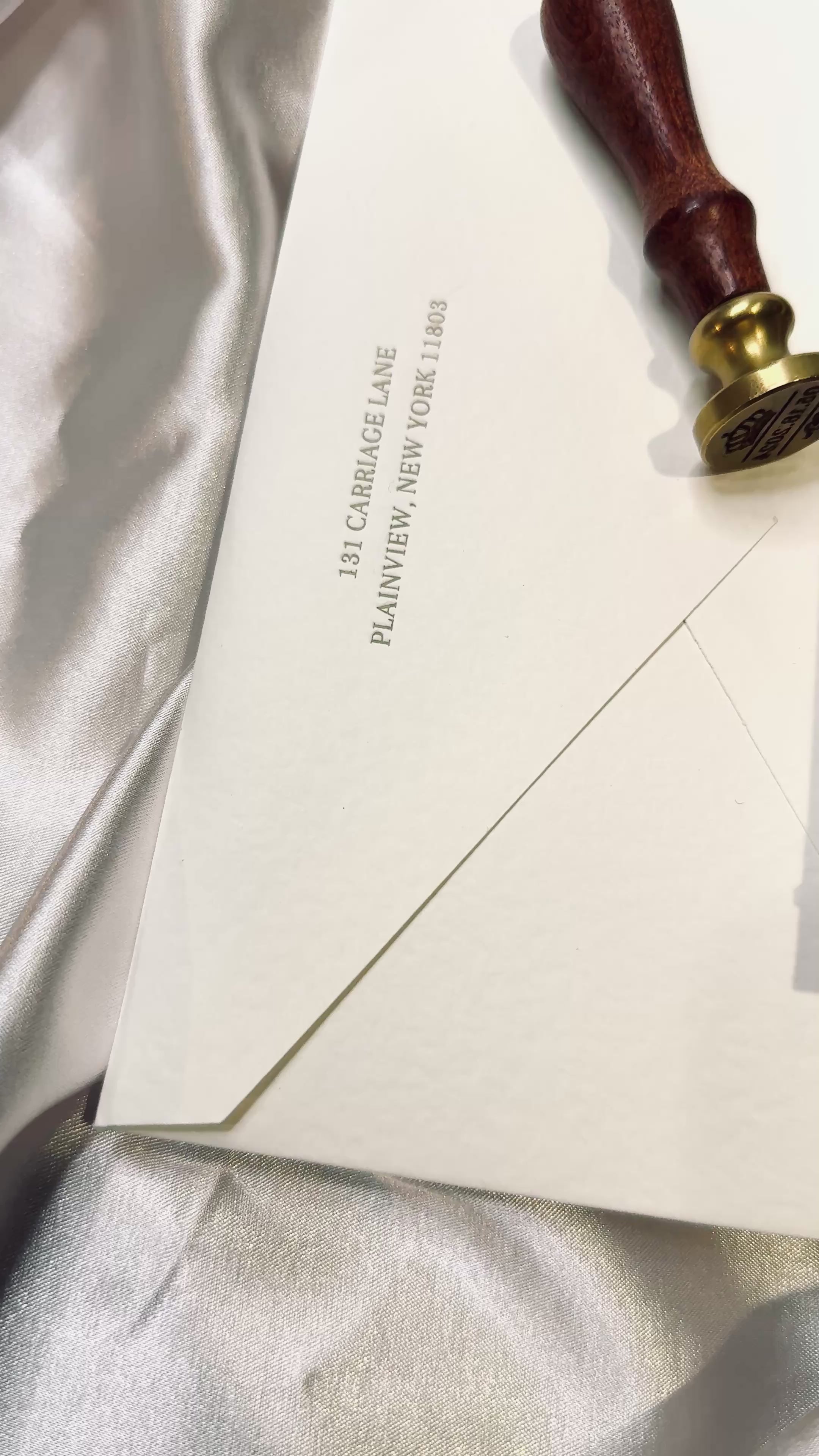 Minimal 3-Ply Invitation w/ Letterpress Printing