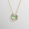 Swarovski Chroma Pendant Octagon cut, Green, Gold-tone plated