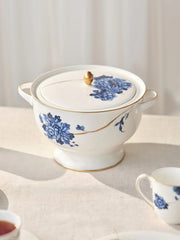 Emperor Flower Covered Vegetable Bowl / Soup Tureen, Gold
