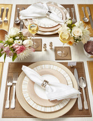 Luminous Round Platter / Charger plate Gold