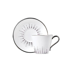 Chain Tiara Amethyst Espresso Cup & Sauce, Platinum