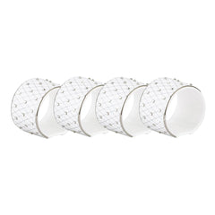 Princess Platinum Napkin Ring Set of 4