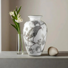 Pavo Silver Urn Vase