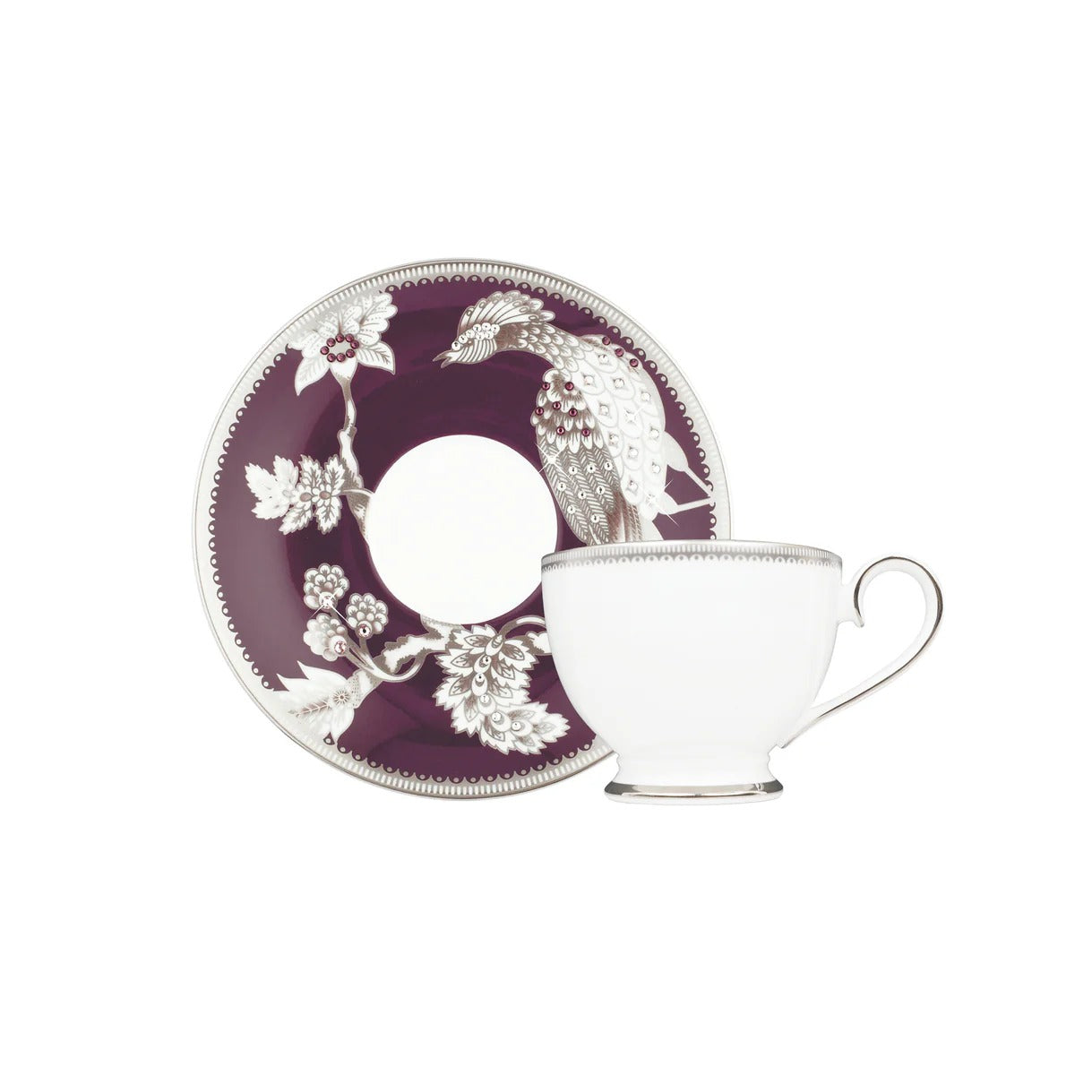 Pavo Silver Espresso Cup & Saucer