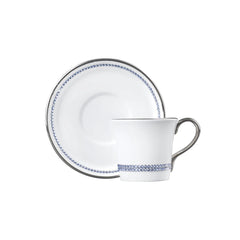 Chain Sapphire Espresso Cup & Saucer, Platinum