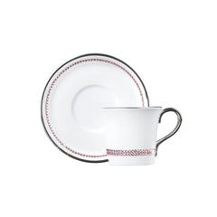 Chain Rose Espresso Cup & Saucer, Platinum