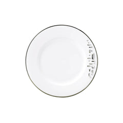 Diana Black Bread & Butter Plate, Platinum