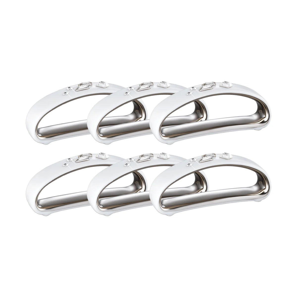 Diana Black Napkin Ring | Set Of 6, Platinum