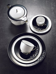 Diana Black Bread & Butter Plate, Platinum