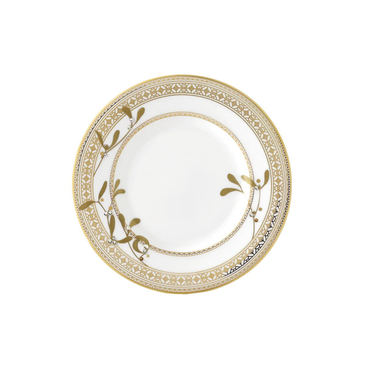 Golden Leaves Bread  Butter Plate Gold