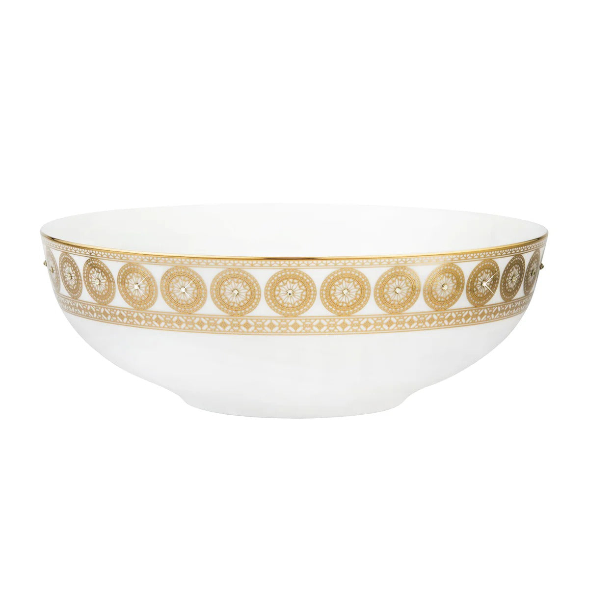 Golden Leaves Serving Bowl Gold