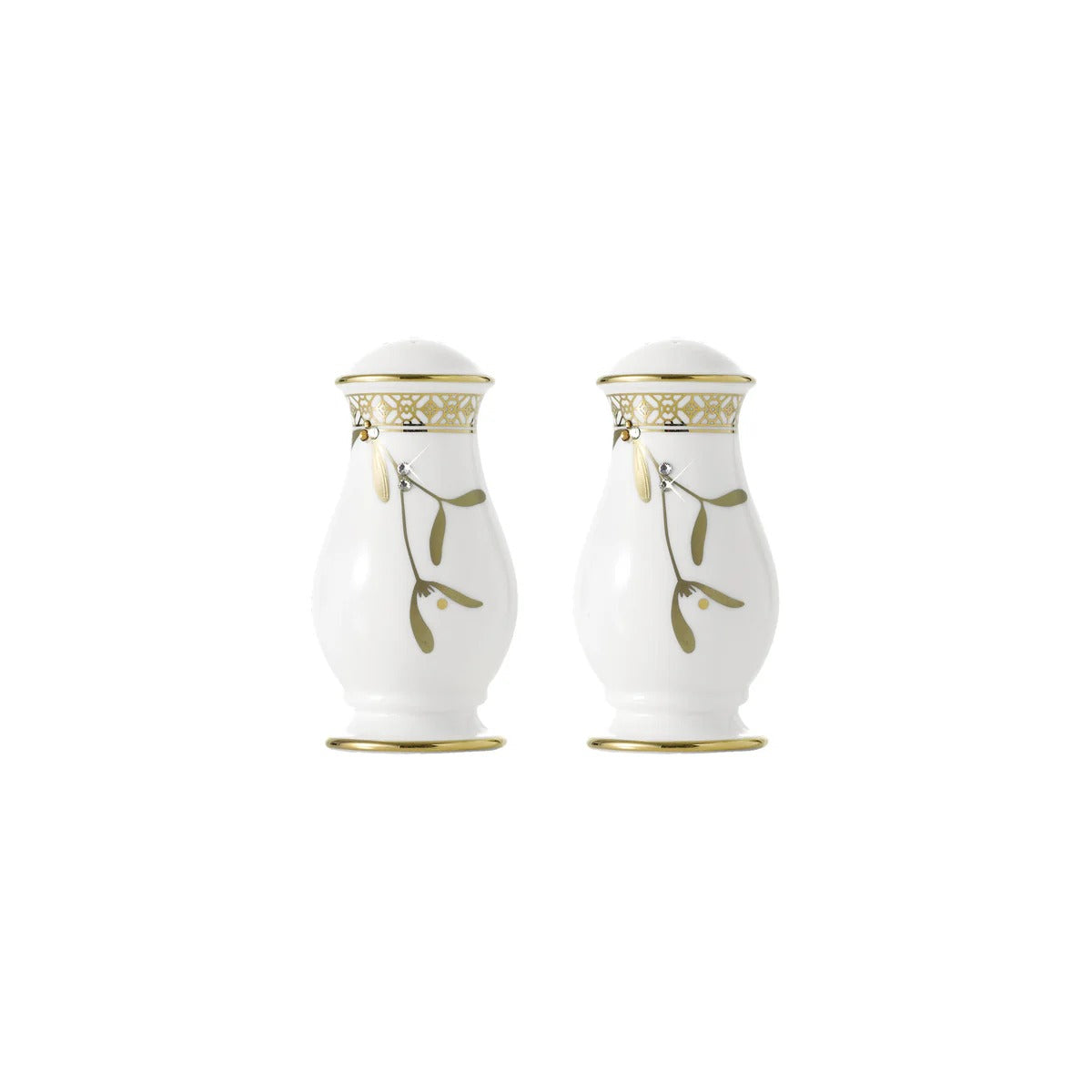 Golden Leaves Salt Pepper Shaker Gold