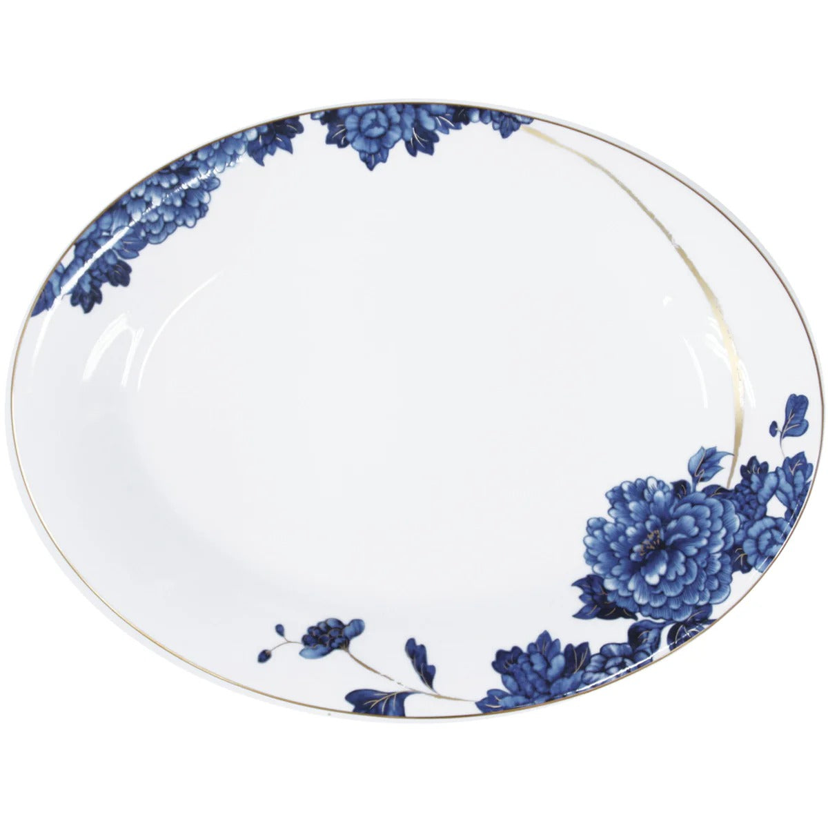 Emperor Flower Oval Platter Gold