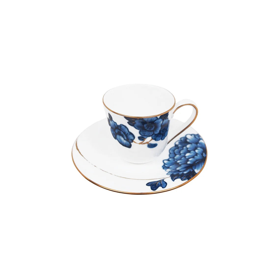 Emperor Flower Espresso Cup Saucer Gold
