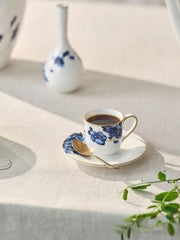 Emperor Flower Espresso Cup Saucer Gold
