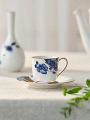 Emperor Flower Espresso Cup Saucer Gold