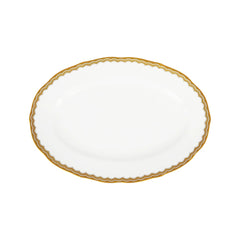 Antique Gold 9" Oval Platter, Gold
