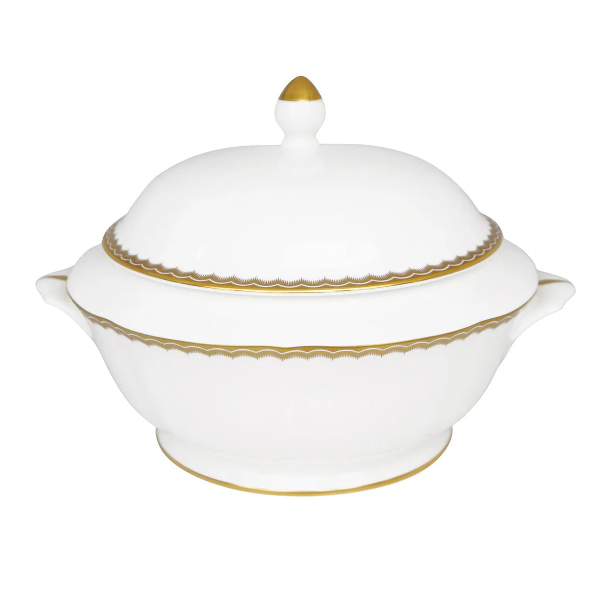 Antique Gold Covered Vegetable Bowl / Soup Tureen, Gold