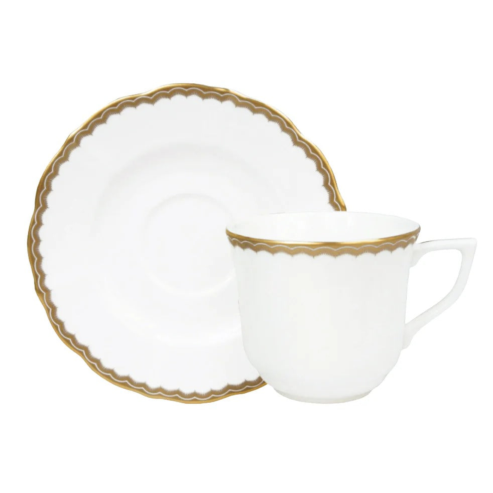Antique Gold Tea Cup & Saucer, Gold