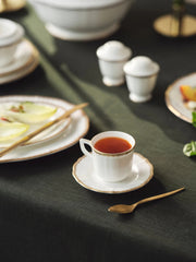 Antique Gold Espresso Cup & Saucer, Gold