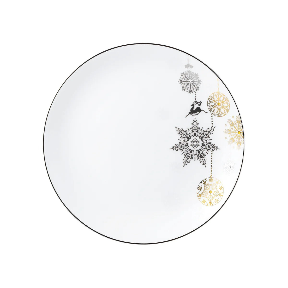 Winter Crystal Salad / Dessert Plate Platinum Rim