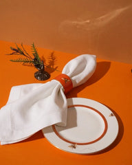 My Honeybee Napkin Ring | Set Of 4 Gold-Orange