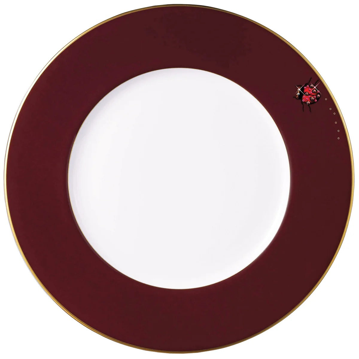 My Ladybug Charger Plate Gold-Burgundy