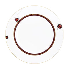 My Ladybug Dinner Plate Gold-Burgundy