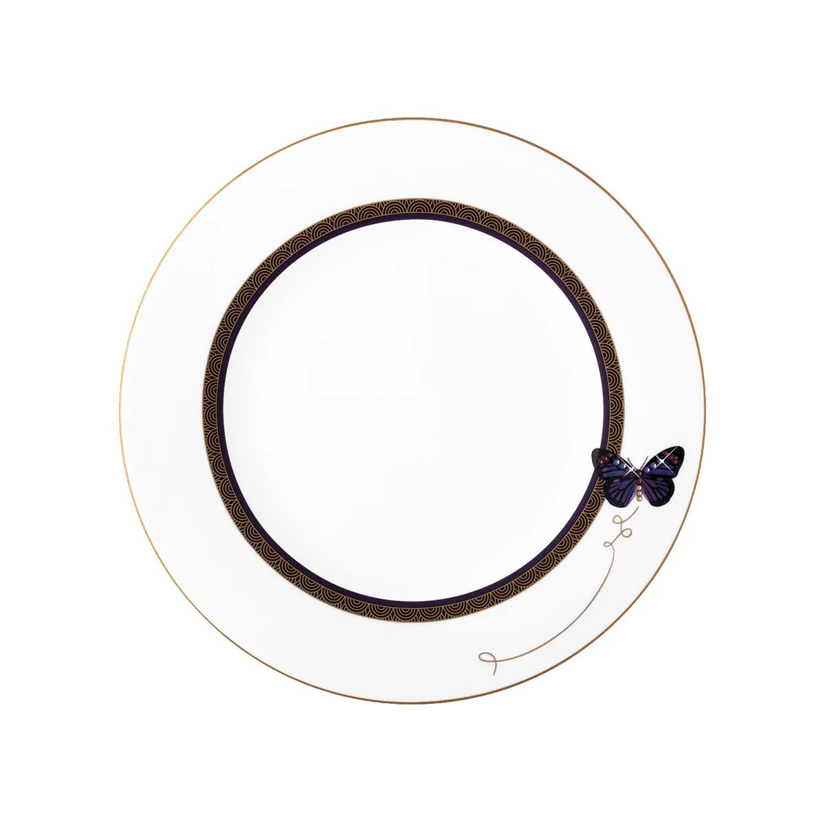 My Butterfly Salad / Dessert Plate Gold-Purple