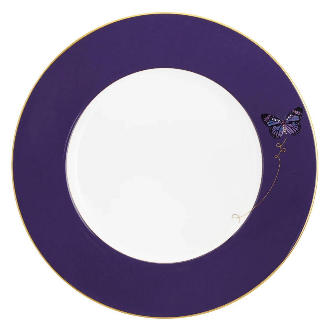 My Butterfly Charger Plate Gold-Purple