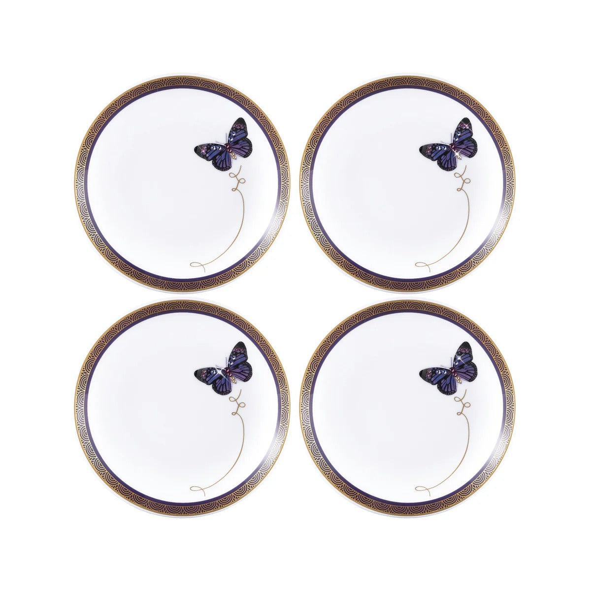 My Butterfly Small Jewelry Tray Gold-Purple