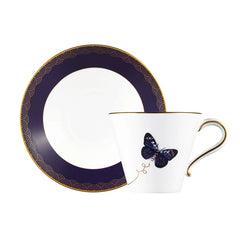 My Butterfly Tea Cup Saucer Gold-Purple