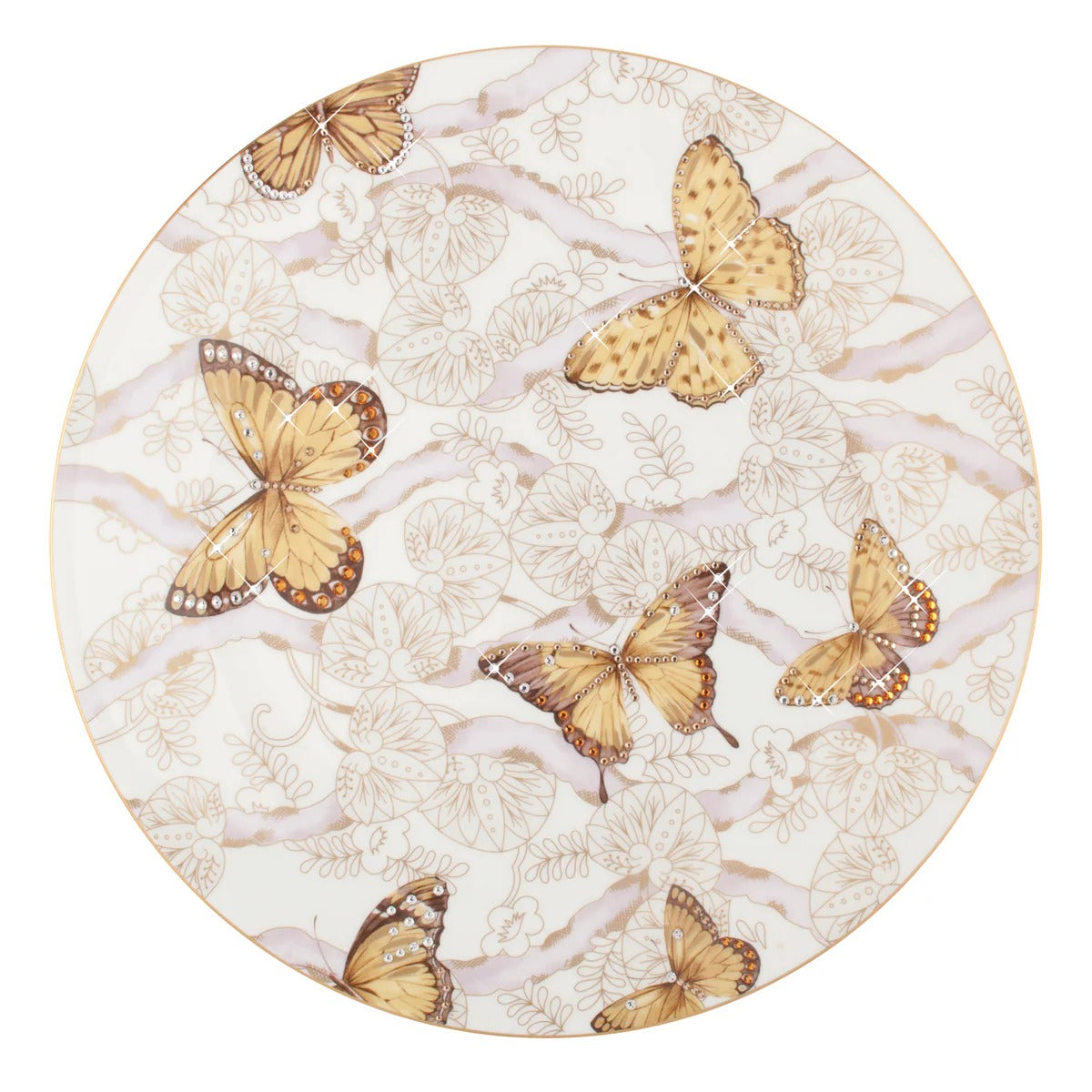 Butterfly Jeweled Decorative Plate